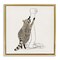 Stupell Industries Raccoon Toilet Paper Hoarder Framed Floater Canvas Wall Art